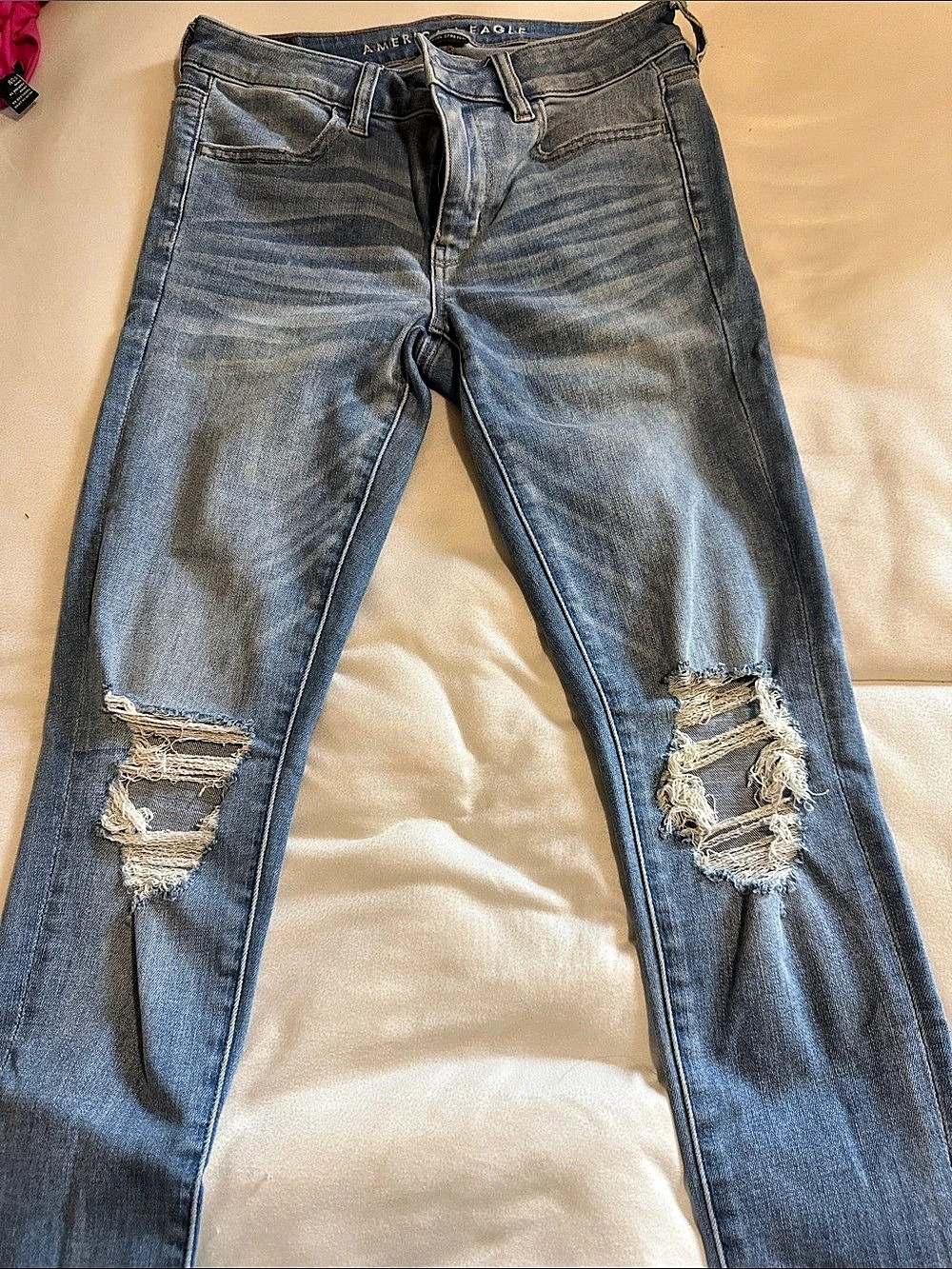 American Eagle Outfitters AE Ne(X)t Level High-Waisted Jegging Skinny Jeans Blue